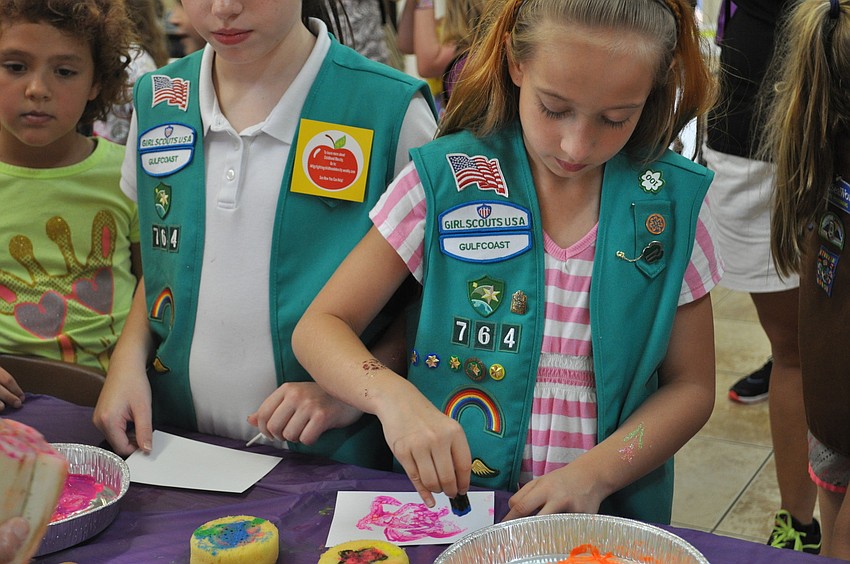 Megan Workman takes part in arts and crafts