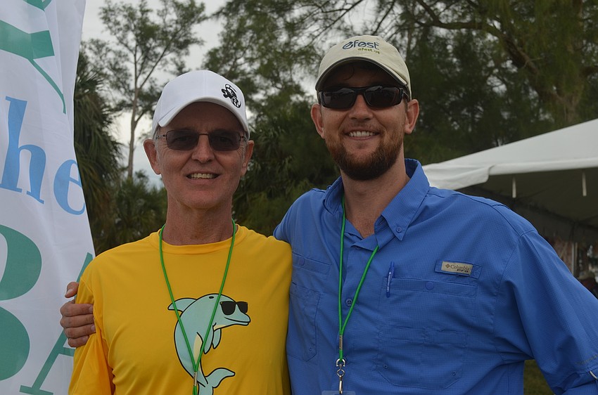 Randy Moore, director of the festival, with son Bryan