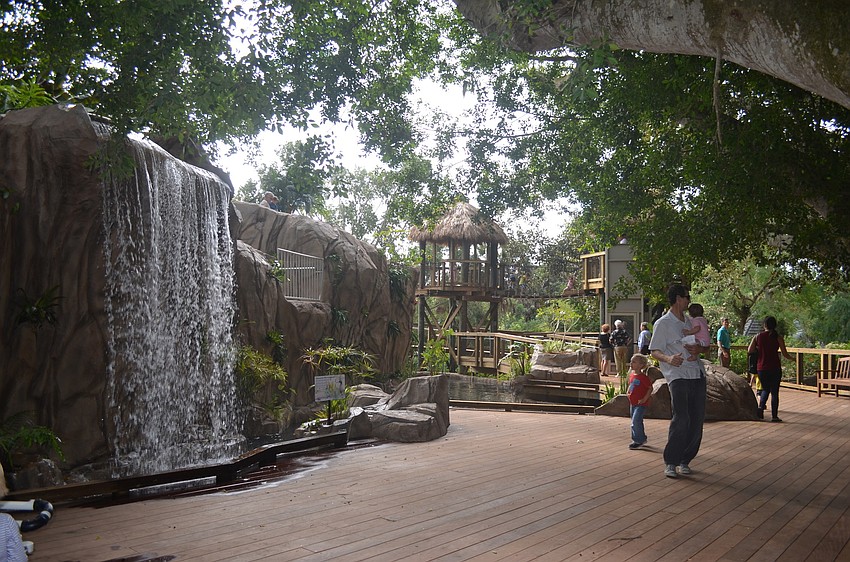 Children can play and learn while parents can relax in the shade of a banyan tree.