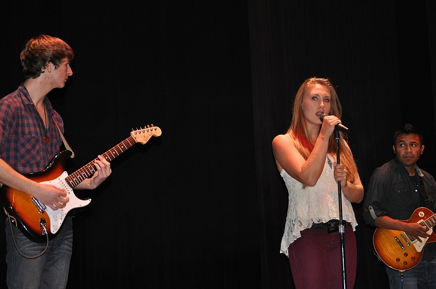 Sawyer Dobbs, Payton Diss and Juan Urieta play in a band together.