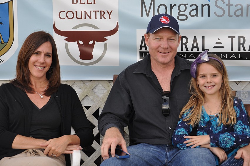 Darren Beazley, CEO of the USA Cricket Association, with his wife, Tracy, and daughter, Alexandra