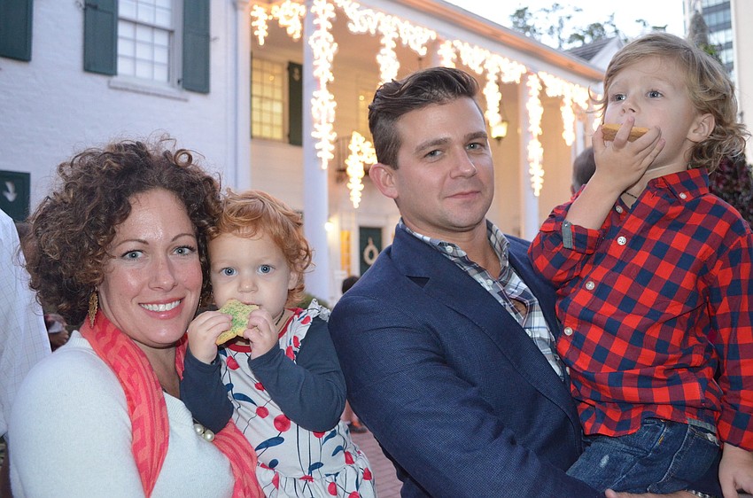 Mindy, Eve, Wayne and Magness Rollins enjoy the lights and desserts.
