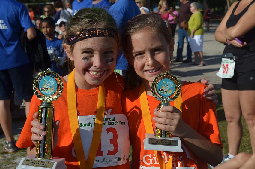 Emma Mogford won second place and Leah Bartlett won first in their age group.