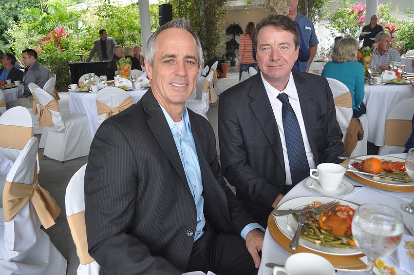 Pastor Randy Bezet of Bayside Community Church with Bill Herrle of NFIB Florida