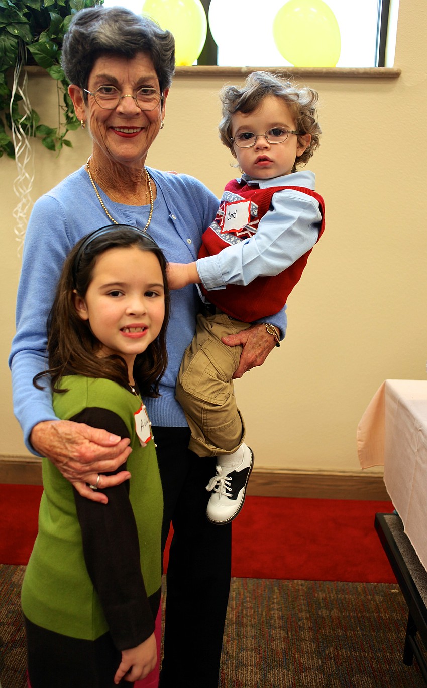 Cheryl Fraser with her grandchildren Ava, 6, and Cord, 3