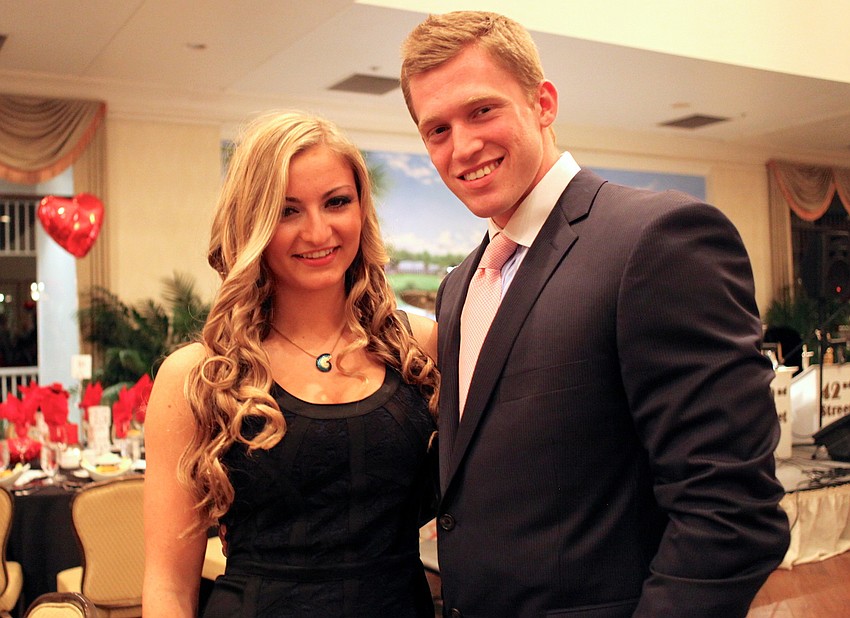 Newly engaged Katrina Stevanovich and Devlin Michel