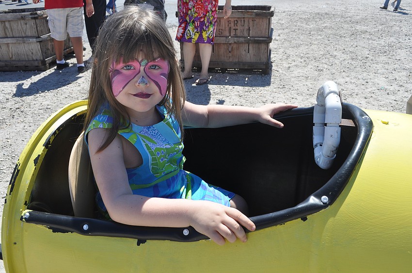 Taylor Anderson, 4, went for a ride.