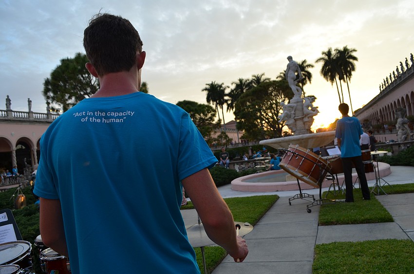 Sixty students from four colleges participate in Inuksuit