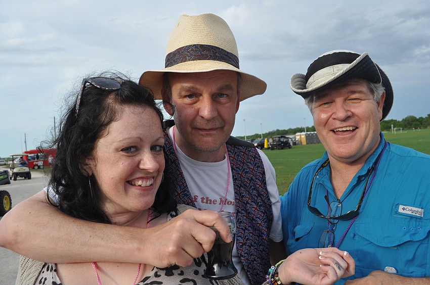 England natives Nicky and Ian Mortimer with Andy Bowman