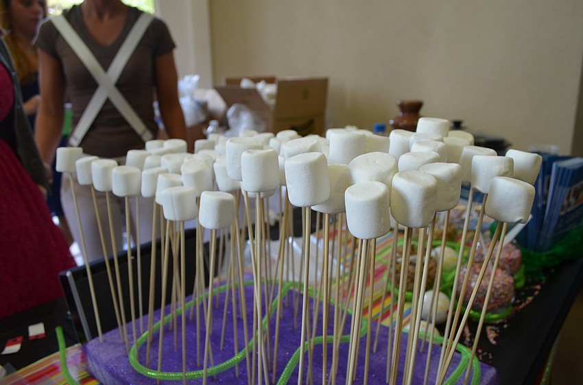 Different companys offered different treats for guests.