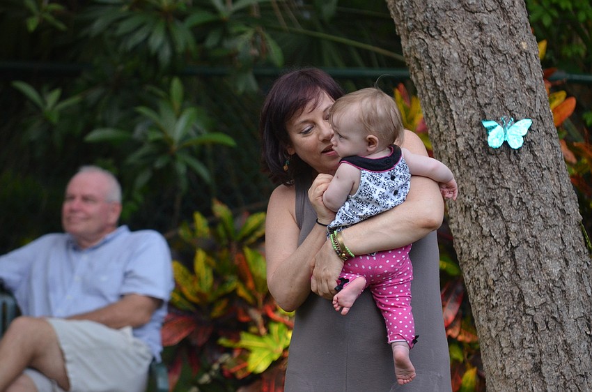 Lee Tuck dances with granddaughter Violet Foran.