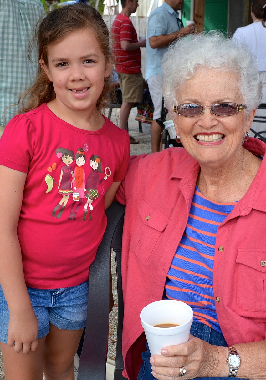 Robin Prieto-Hathaway, 7 Â½, with her grandmother, Lucinda Hathaway