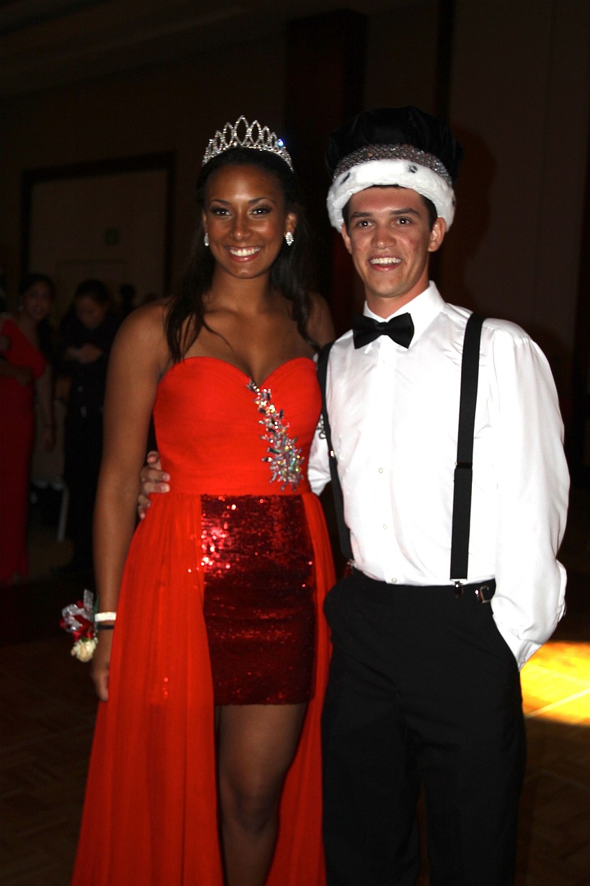 Alexis Singleton and Collin Chutpp were named the 2013 prom queen and king for Sarasota High School.