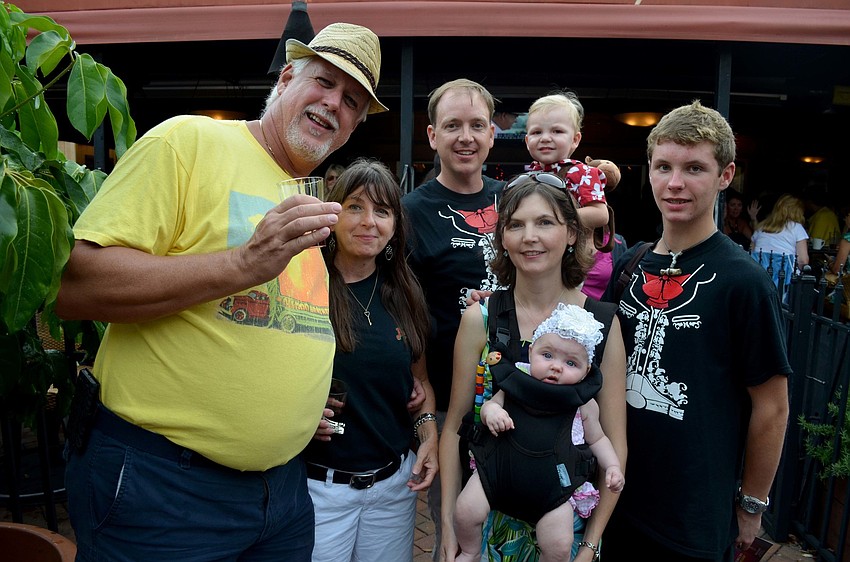 Dan Morford, Beth Greathouse, Scott and Owen Greathouse, Sally and Claire Greathouse and Brady Austin