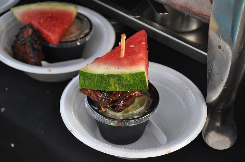 Main Street Tattoria served a watermlon with their BBQ