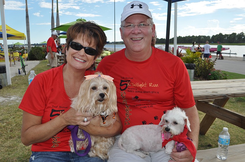 Linda Tradler with Lily and Craig Cook with Betsy