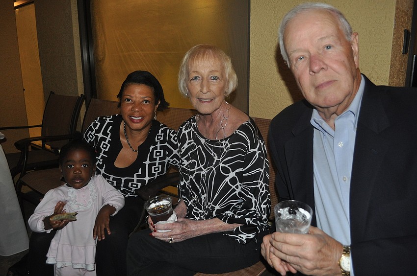 Jacqueline Wiley with her daughter, Haven, and Edie and Gary Norbury