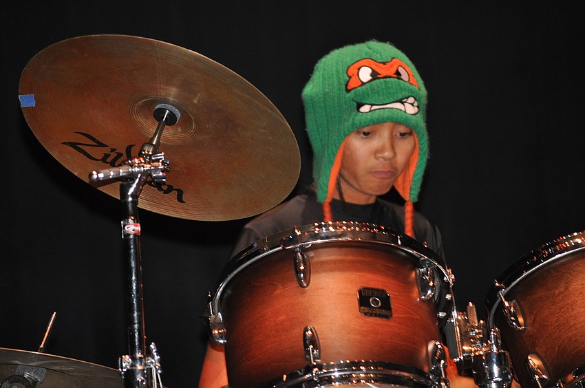 Rio Salazar played the drums.