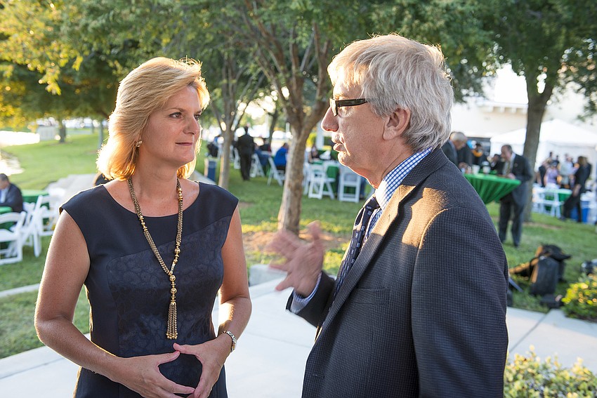 SCF President Dr. Carol F. Probstfeld with Circuit Court Judge Gilbert Smith at the SCF inauguration reception.