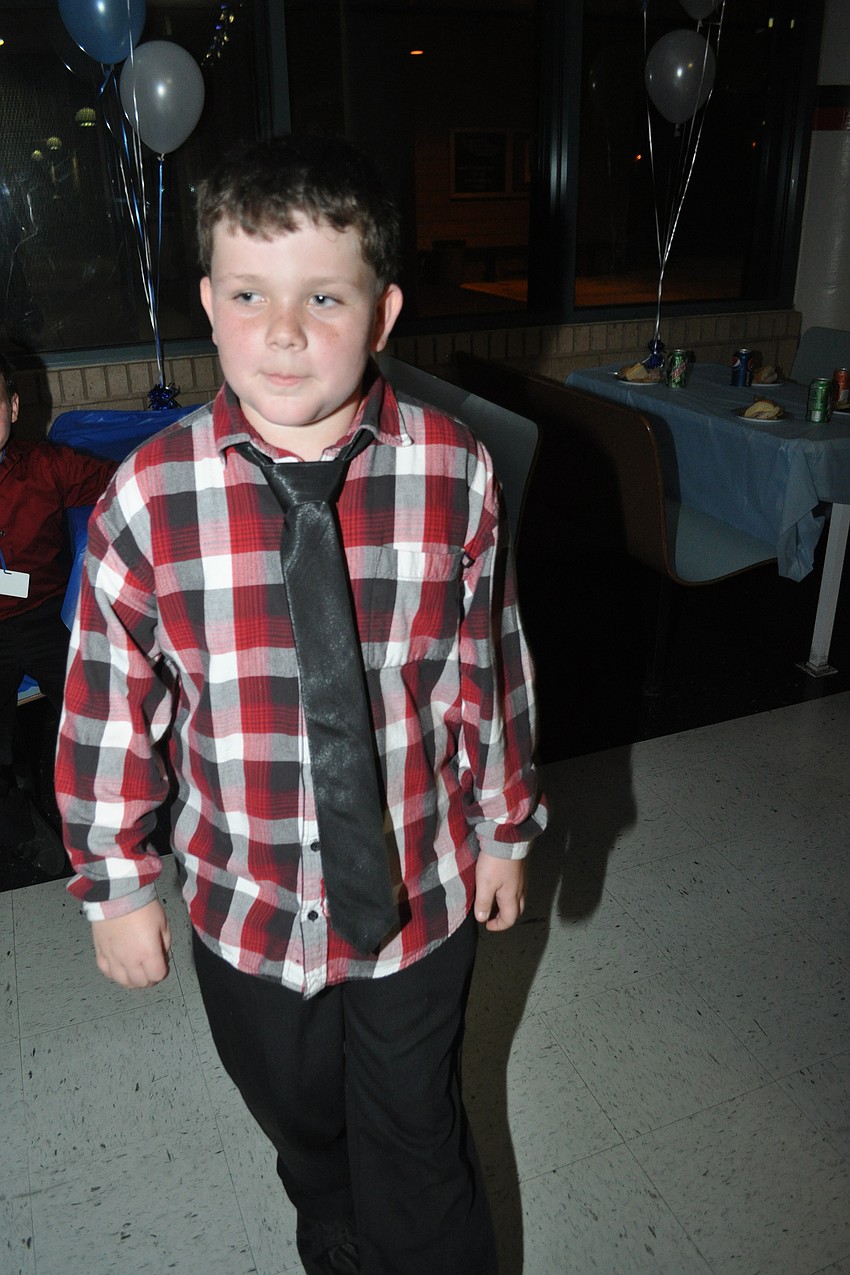 Sixth-grader Dylan Mcfarland styled for the dance.