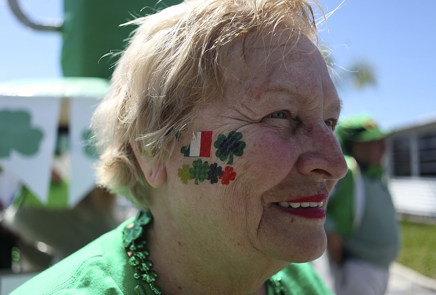 Ellen Laurent models her St. Patrickâ€™s Day temporary tattoos.