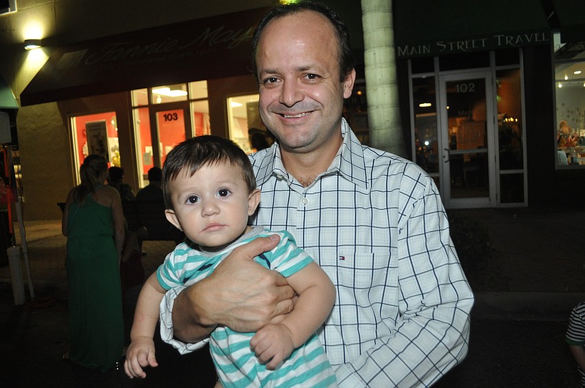 James Aristizabal with his 10-month-old son, Tomas