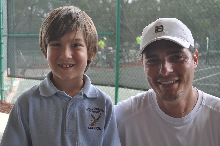 Jose Murariu, 7, with Andrei Iordachescu