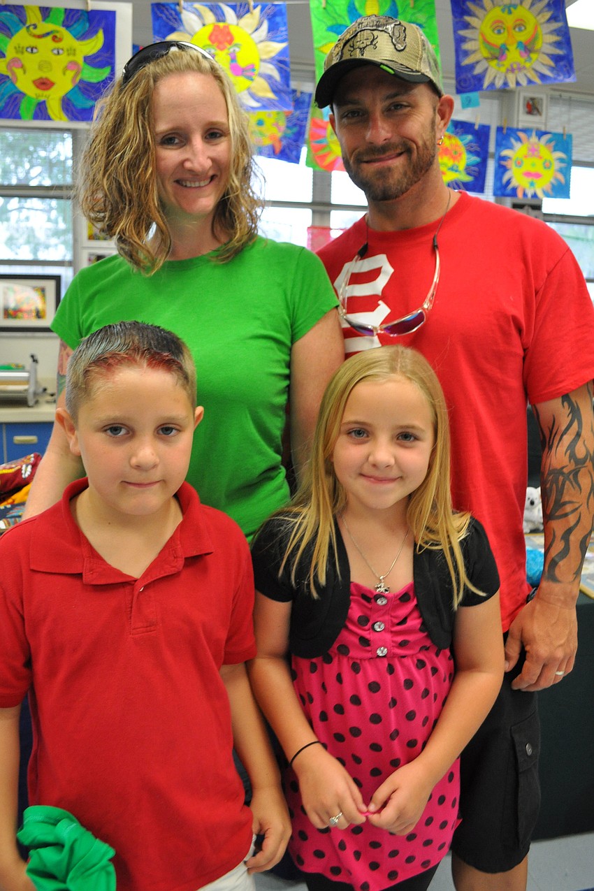 Shauna and Jay Walker came out with their son, Jace, and his best friend Emma Barnes.