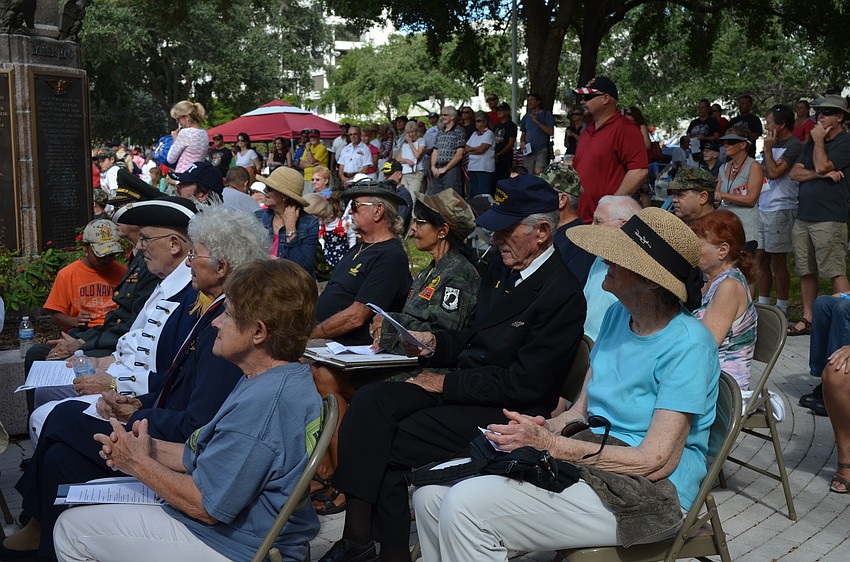 After the parade a ceremony was held at J.D. Hamel Park
