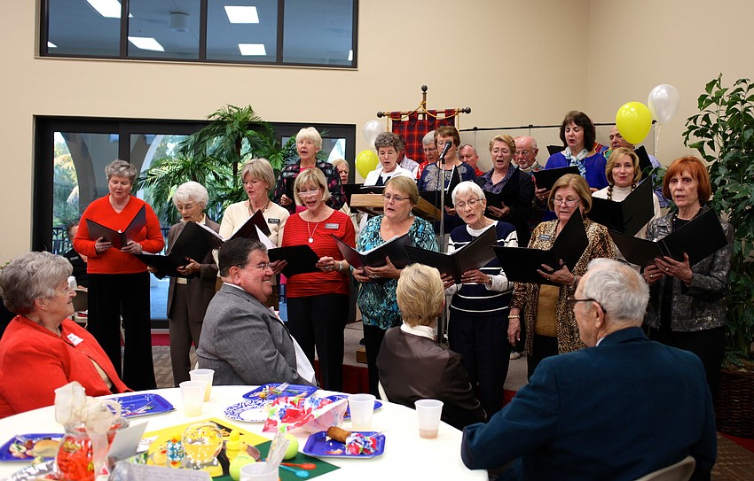 The Christ Church Choir sings a special song for the Rev. Porter.