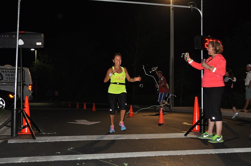 Roxy Pech was the first woman to cross the finish line.