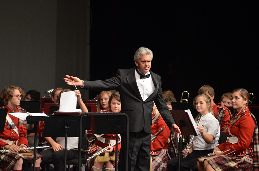 Director of Bands Mark Spreen conducted the high school band.