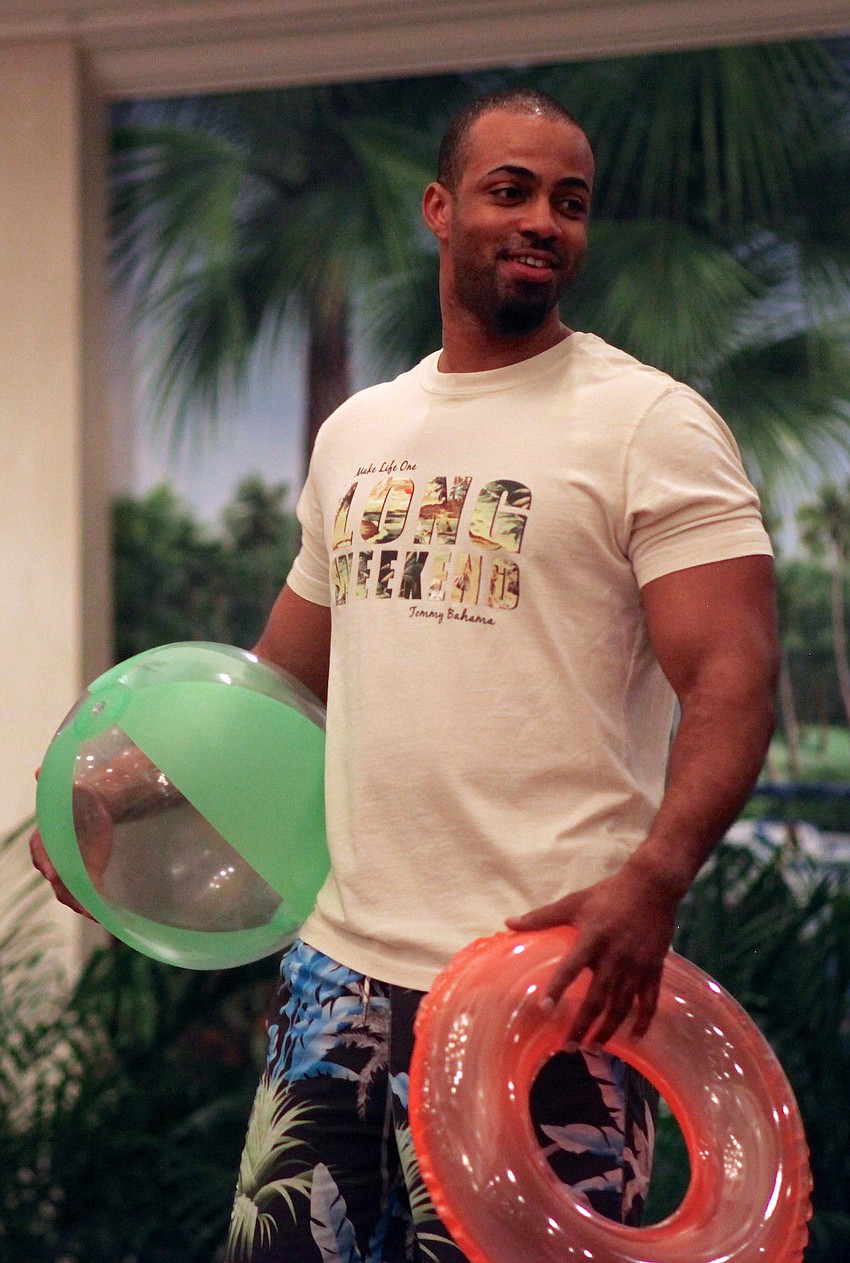 Clyde Chapelle models this beach-ready outfit.