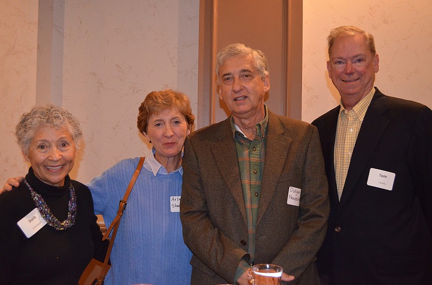 Doris Schweppe, Arlette and Dwight Shackelford with Tom Costello