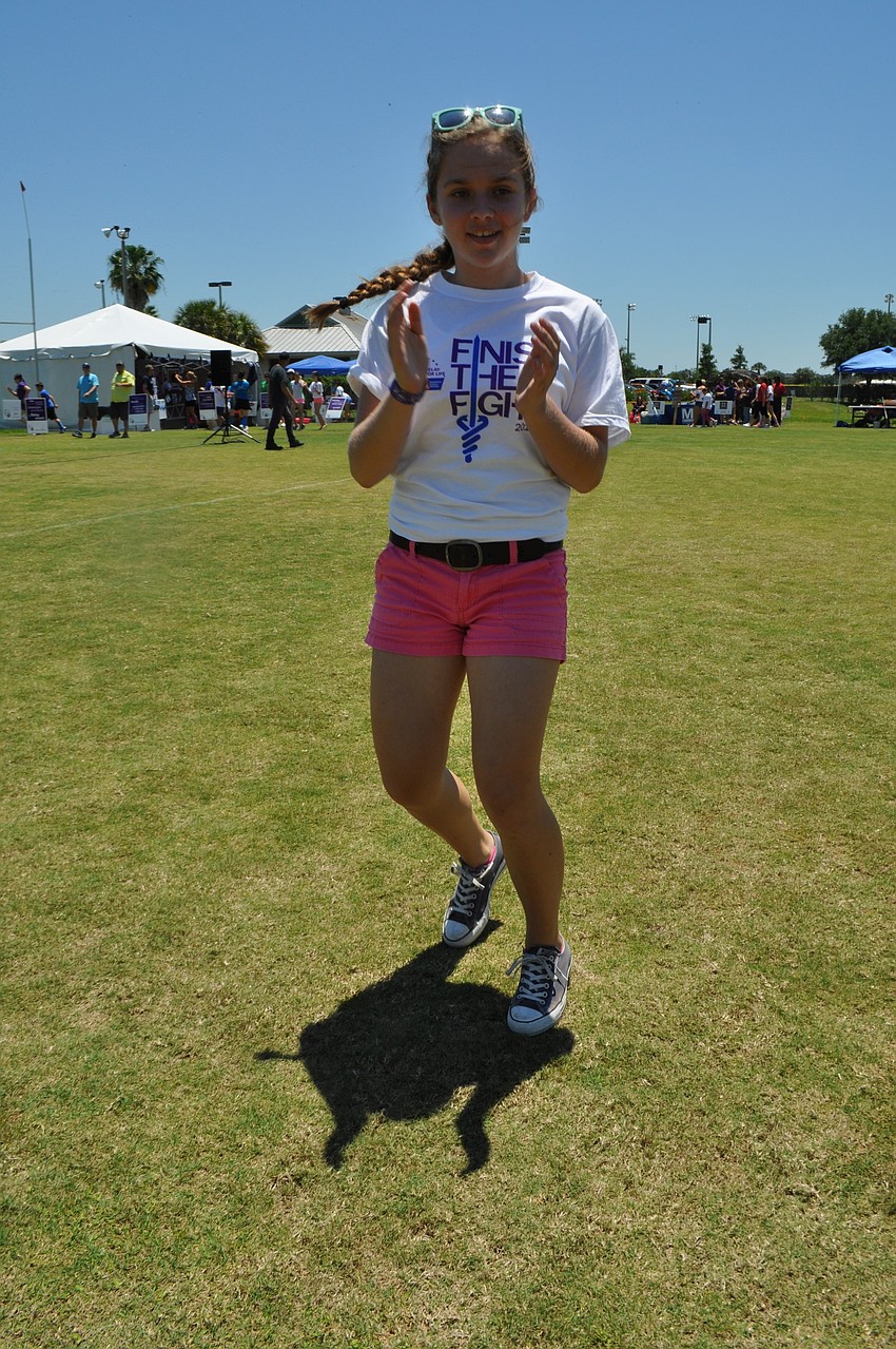Braden River Middle FCCLA member Michelle Sobolewski dances the 
