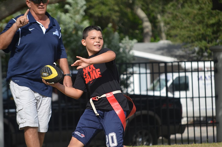 Tyler C. passes the ball