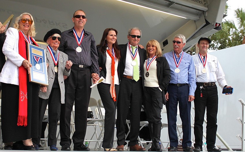 The Theron Family after they were inducted into the Circus Ring of Fame.