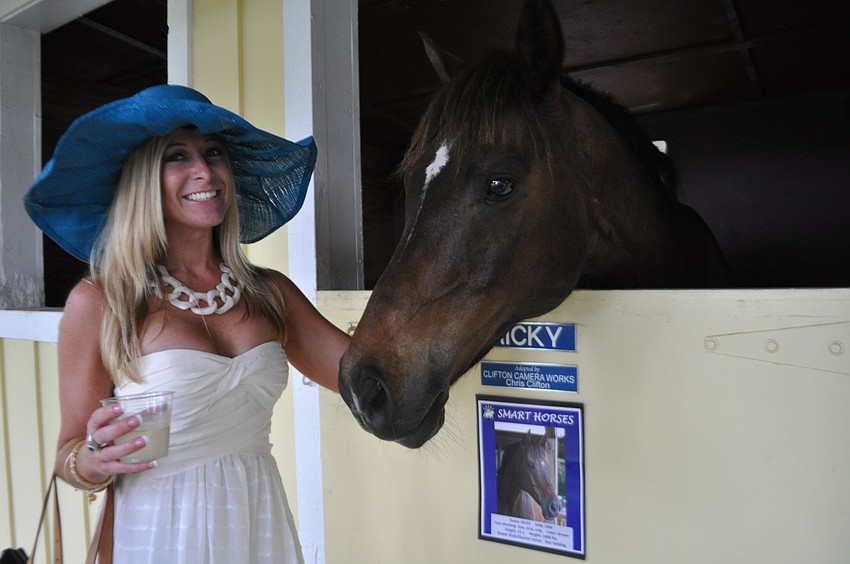 Sarah Murphy pets Ricky.