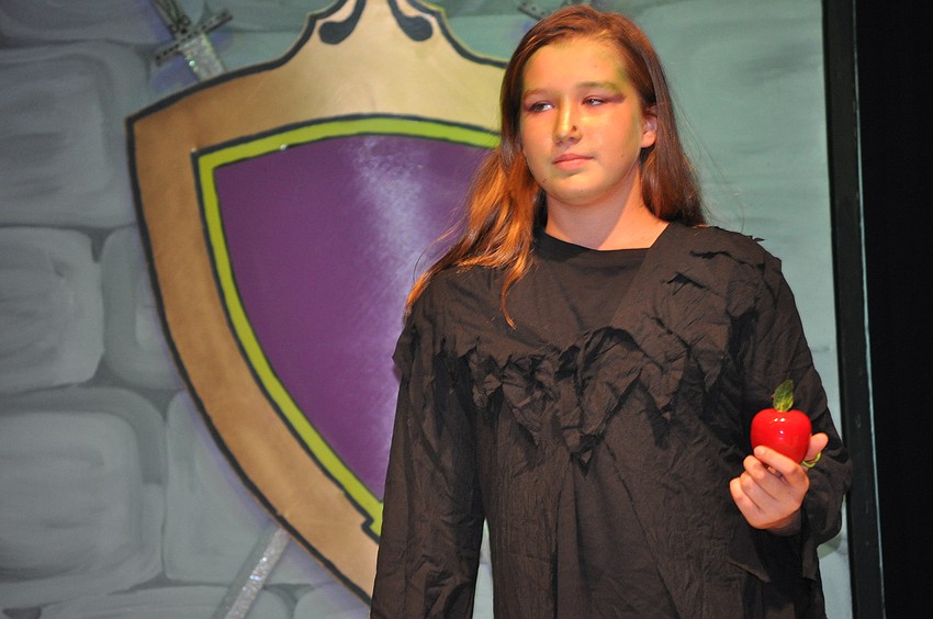Witch Hazel, played by Ayden Delk, surveyed her apple.