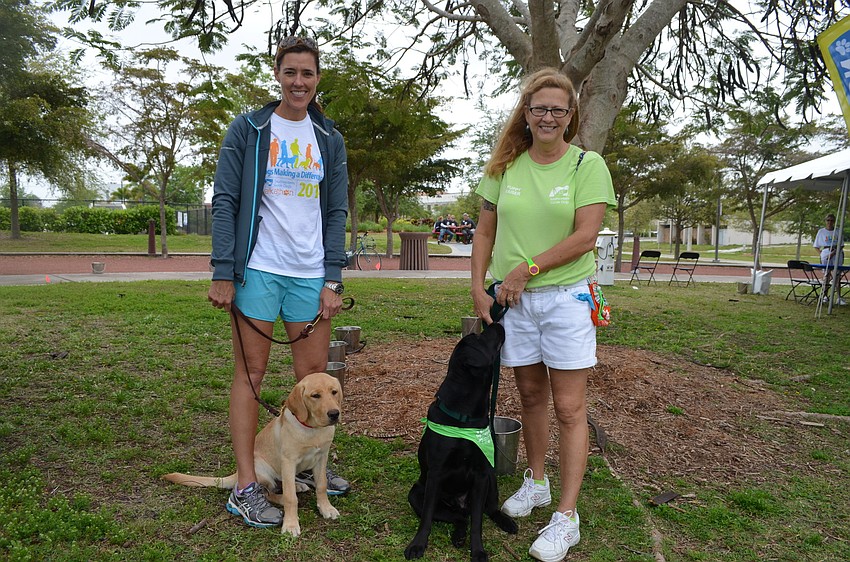 Meisha Wilson with Cooper and Susan Lebourgeois with Cash