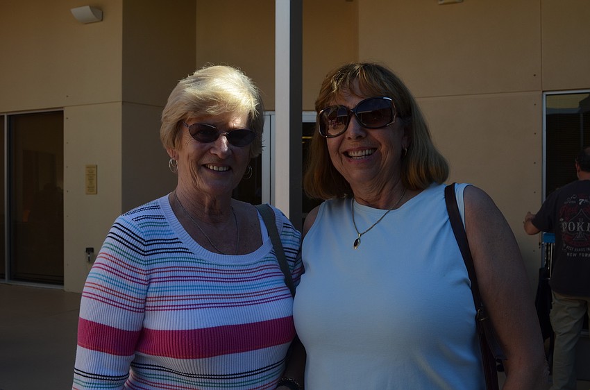 Alice Madigan and Maura Krohn ate outside.