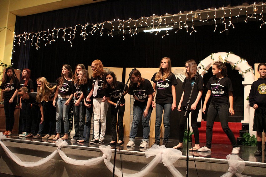 The student crew take a bow at the end of the show.