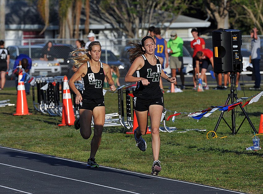 Lakewood Ranchâ€™s Michelle Last and Kristin Zarrella built an early lead in the 1600-meter run. Zarrella won the event in 5:02.95.