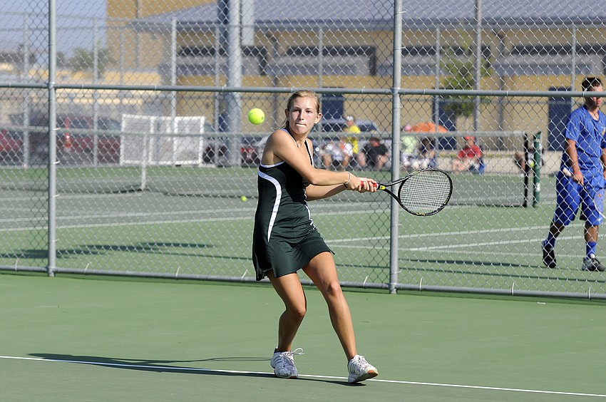 Lakewood Ranchâ€™s Lindsey Rechcigl finished as the district runner-up at No. 4 singles before winning the No. 1 doubles title.