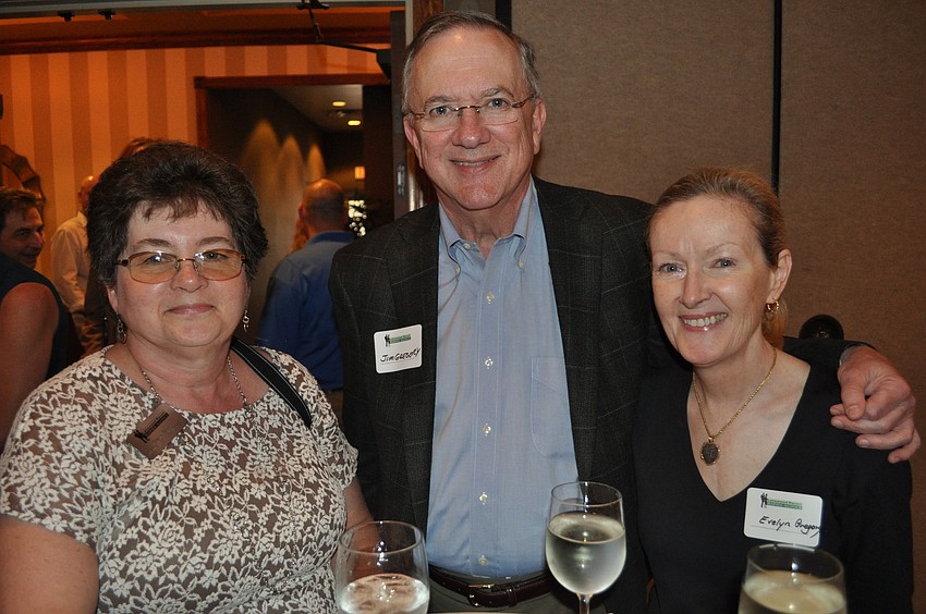 Sherie Becker, organizer for the Lakewood Ranch Business Alliance, with Jim and Evelyn Gregory of Core Brand