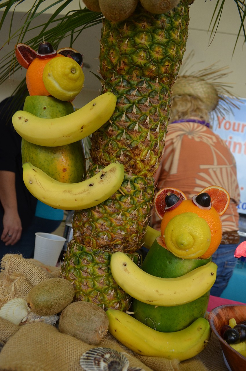 The Hob Nob event was luau themed complete with fruit monkeys.