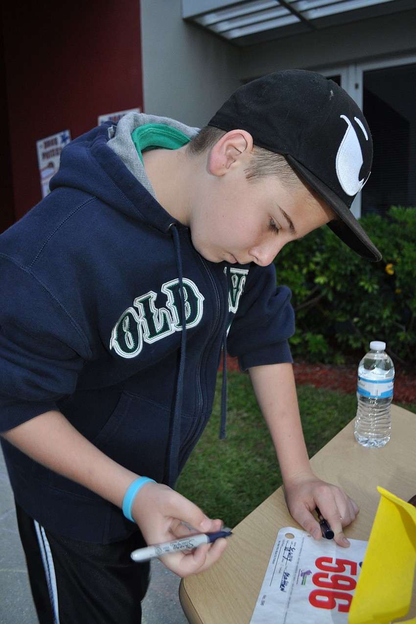 Matthew Scully signed up for the one-mile fun run.