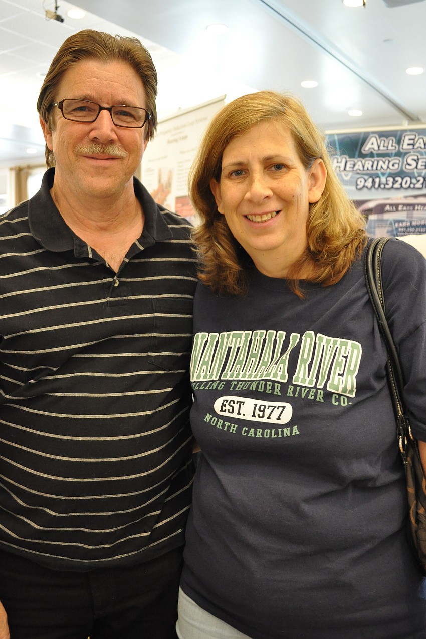 James and Brenda Napier checked out the Ear Research Foundation booth.