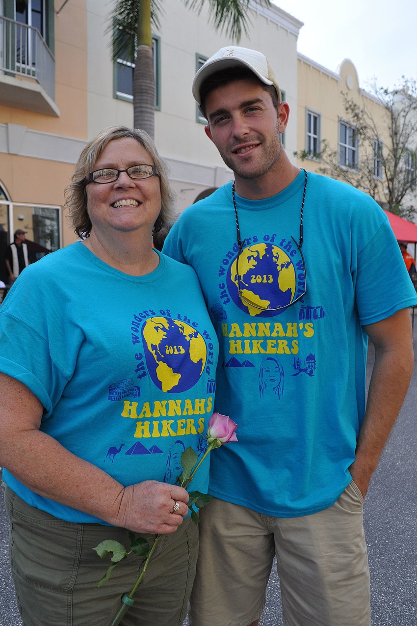 Jeannie Kawcak and Cory Dias walked with a team from U.S. Lawns.