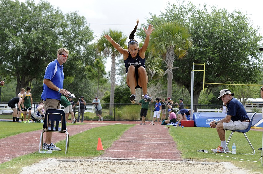 The Out-of-Door Academy sophomore Reanna Gregory competed in the long jump, the triple jump, the high jump and the 200-meter dash.
